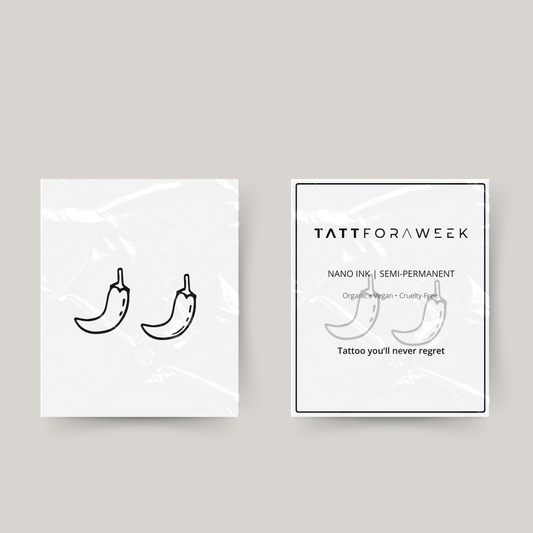 Tatuagem temporária de pimentas