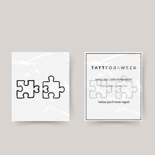 Tatuagem temporária de puzzle combinável