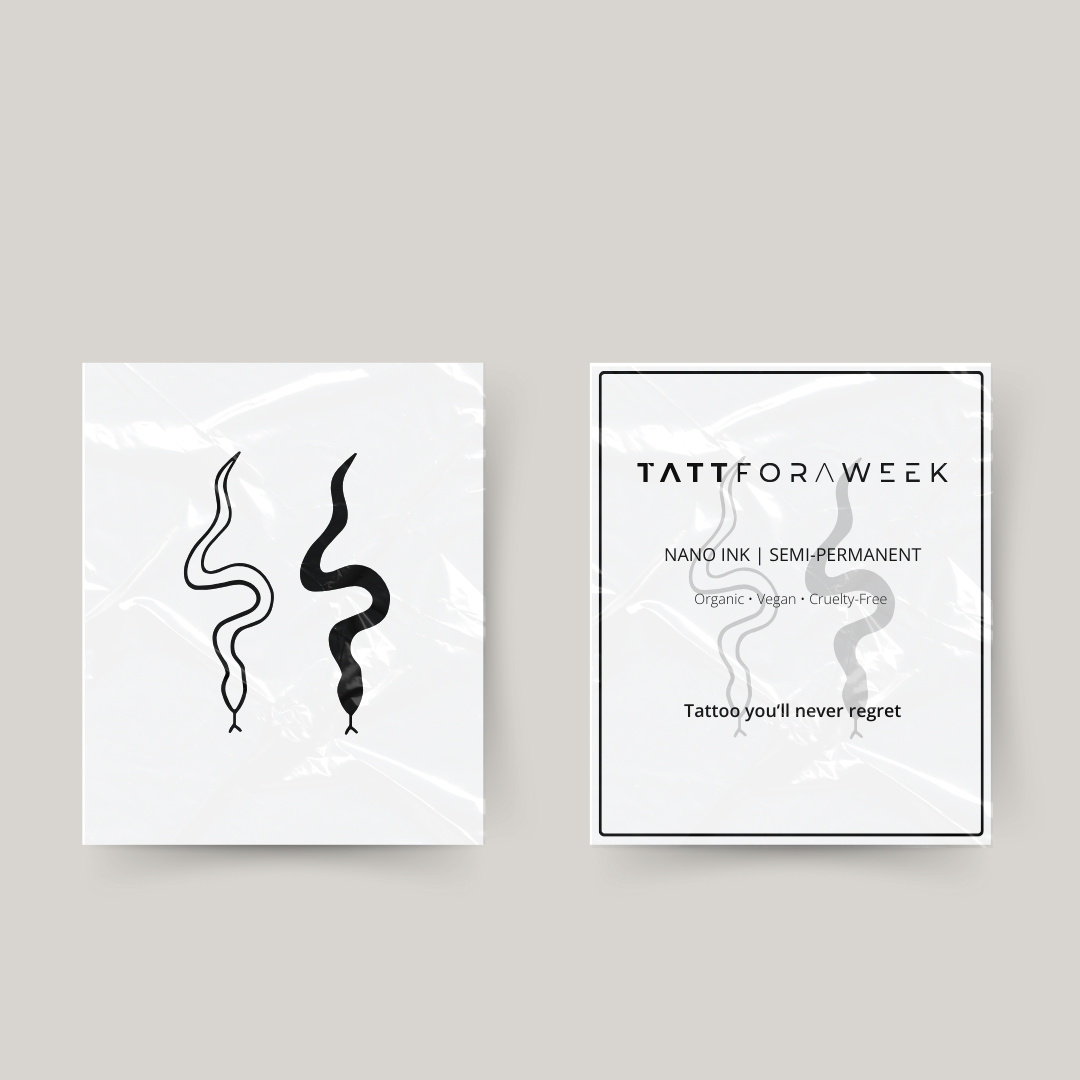 Tatuagem temporária combinada de cobras