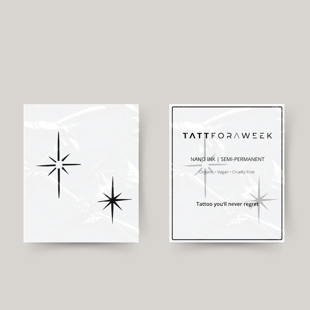 Tatuagem temporária combinada com brilhos