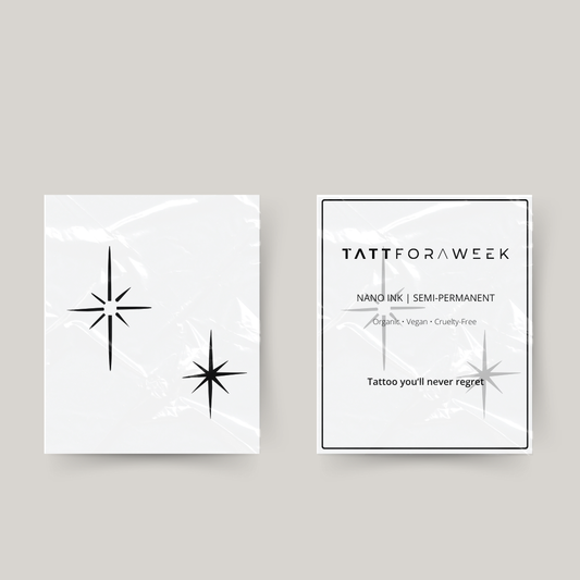 Tatuagem temporária combinada com brilhos