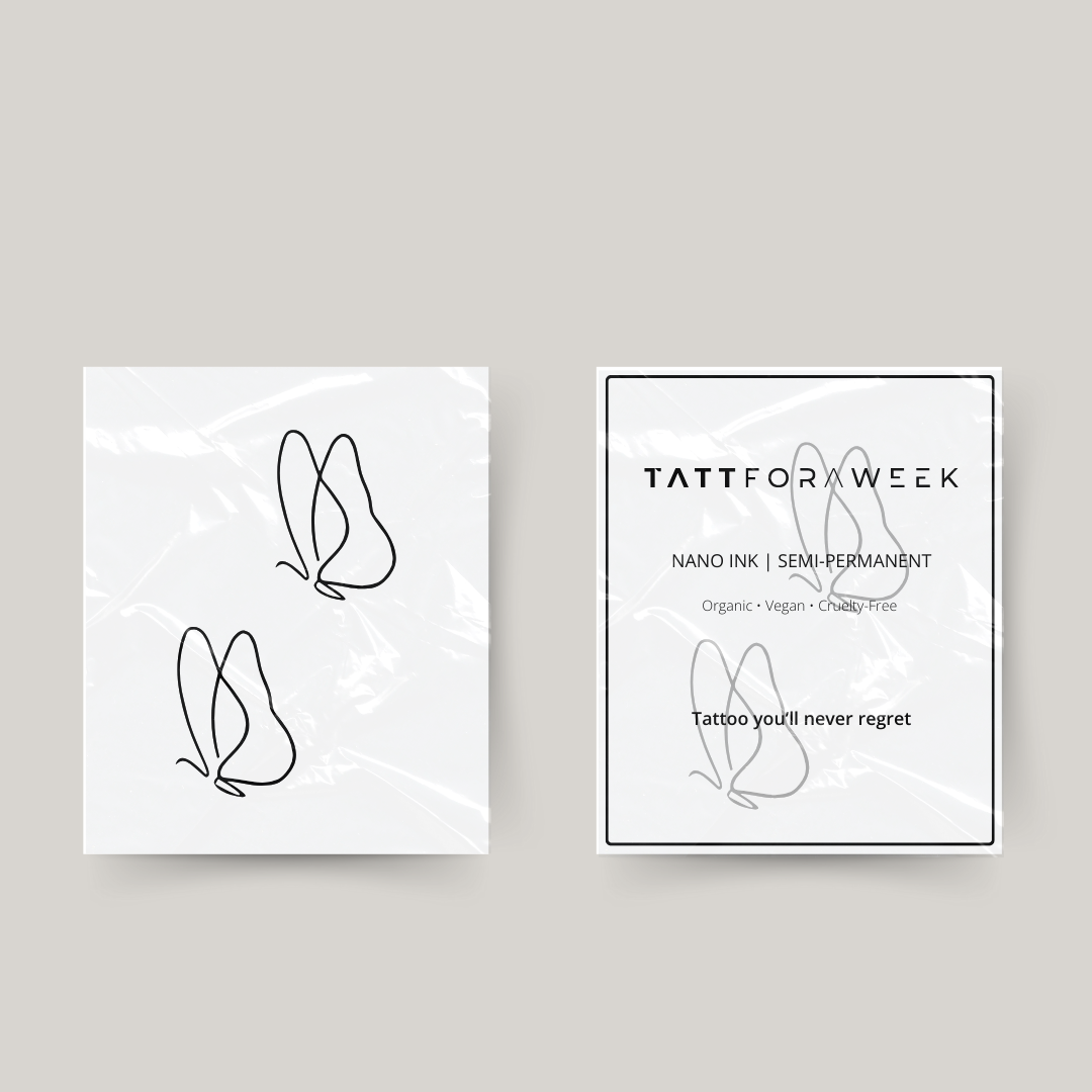 Tatuagem temporária combinada de borboletas