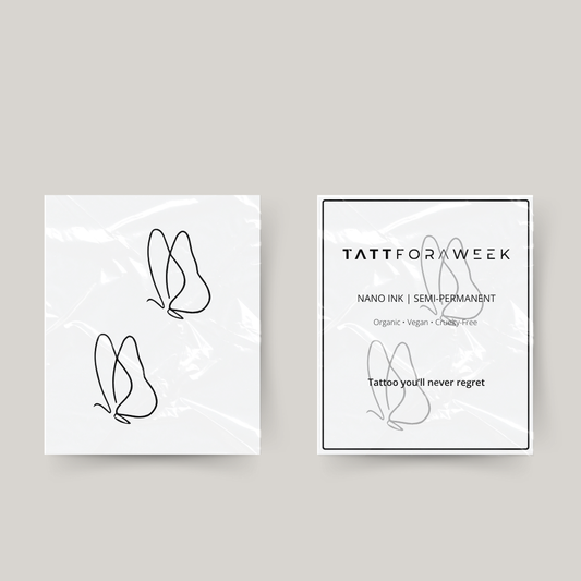 Tatuagem temporária combinada de borboletas