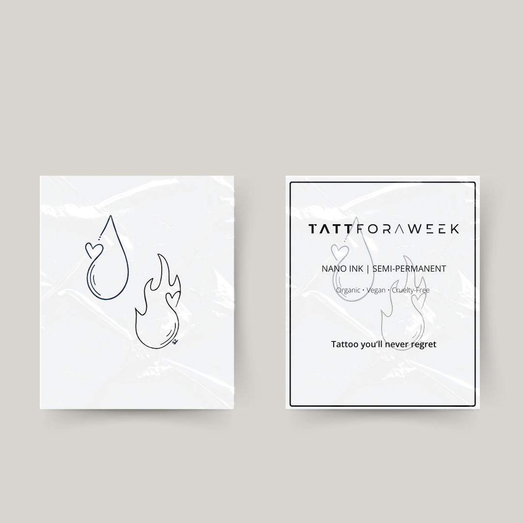 Tatuagem temporária combinada água & fogo