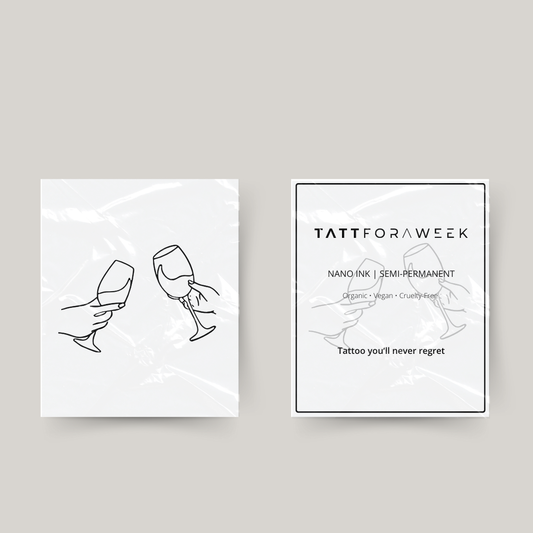 Tatuagem temporária para copos de vinho