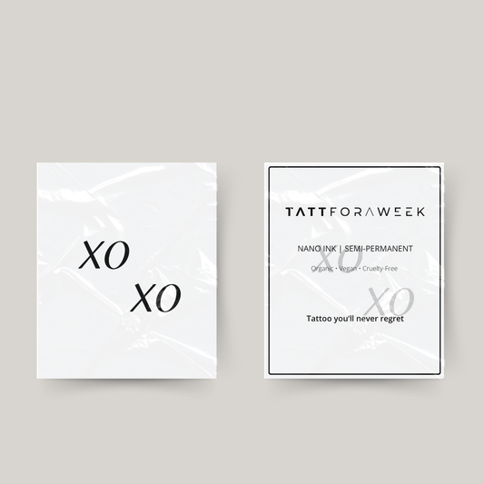 Tatuagem temporária combinada xo xo