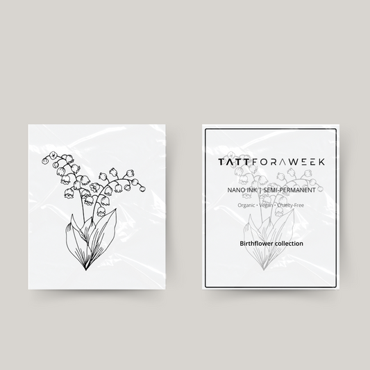 Tatuagem temporária flor de nascimento maio