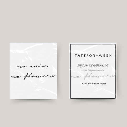 Tatuagem temporária sem chuva não há flores