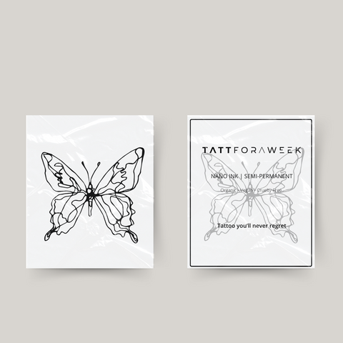 Tatuagem temporária linhas de borboleta