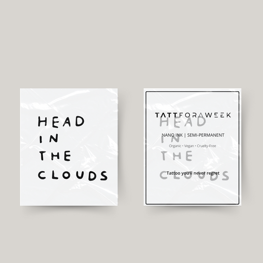 Tatuagem temporária cabeça nas nuvens