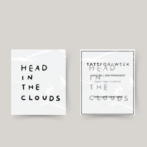 Tatuagem temporária cabeça nas nuvens