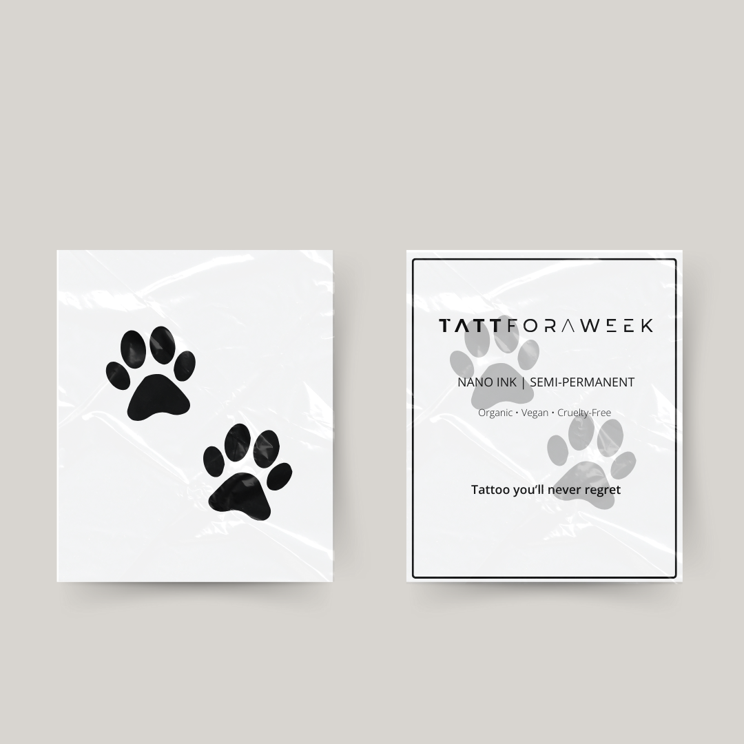 Tatuagem temporária patas de cão