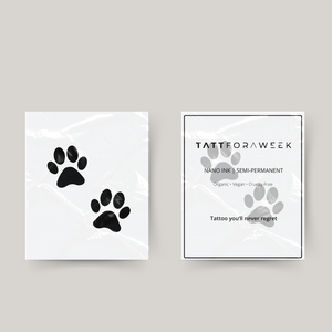 Tatuagem temporária patas de cão