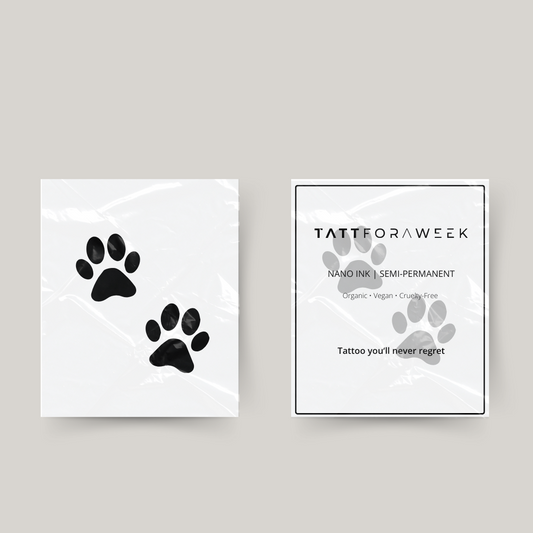 Tatuagem temporária patas de cão