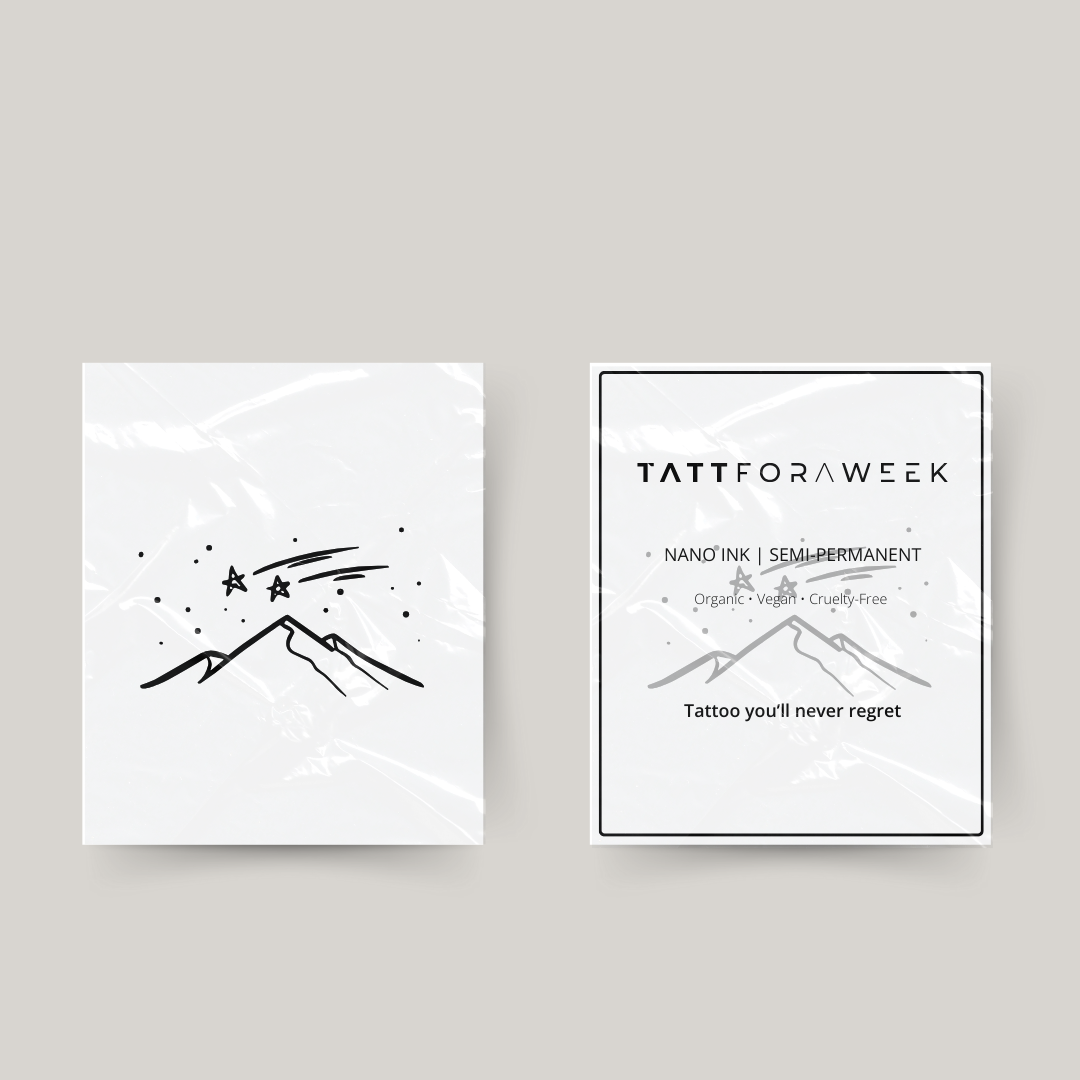 tatuagem temporária vista da montanha