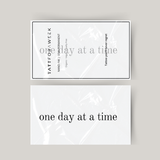 Tatuagem temporária, um dia de cada vez