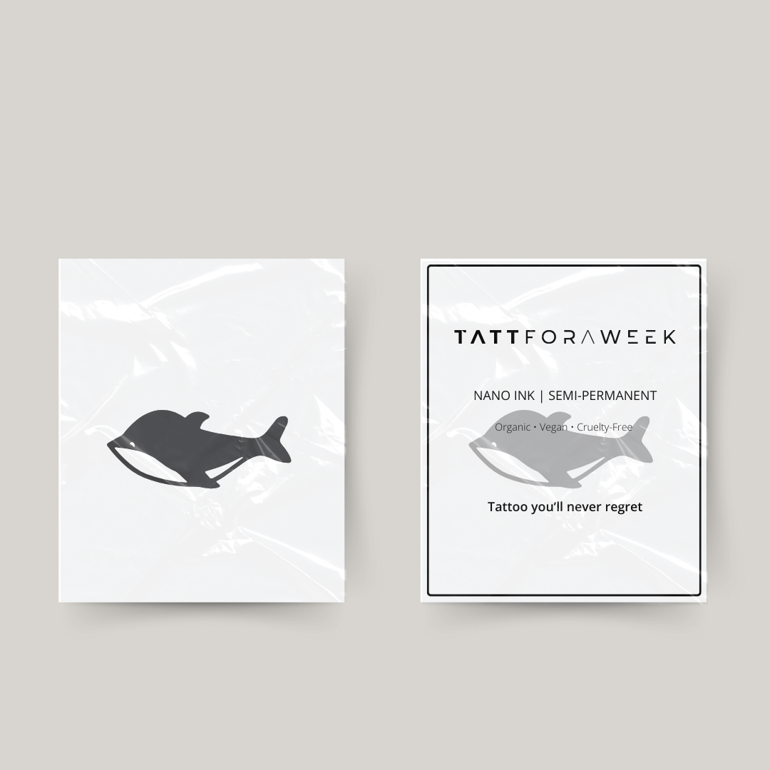 Tatuagem temporária de orca