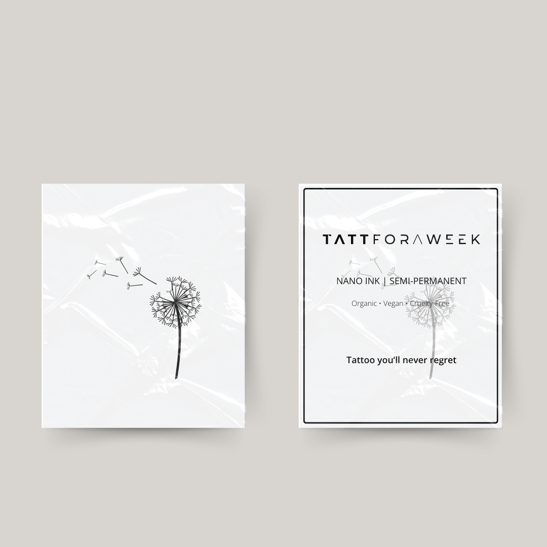 Tatuagem temporária dente-de-leão