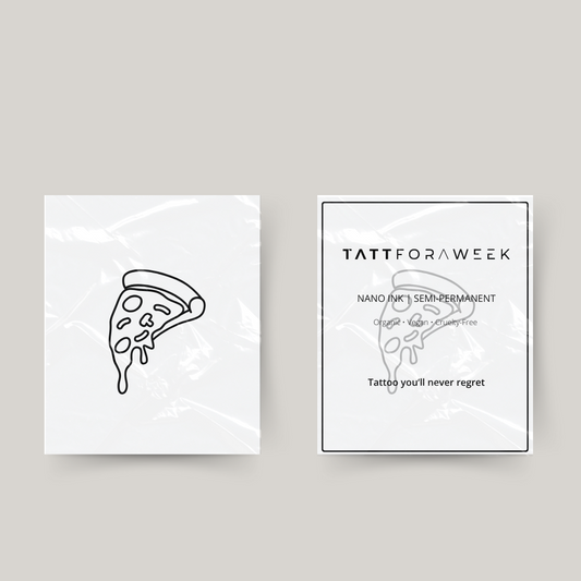 Pizza de tatuagem temporária