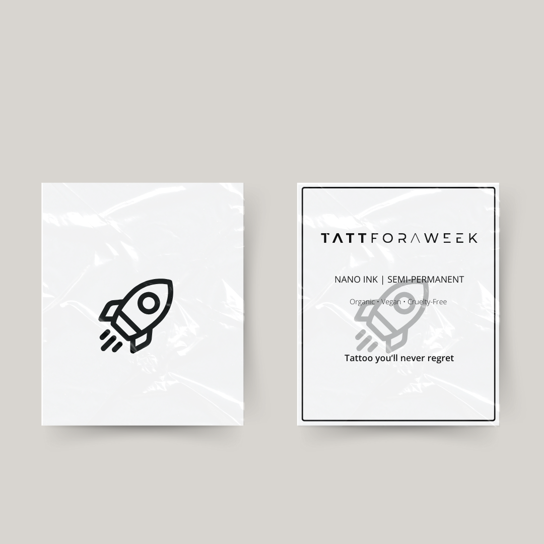 Tatuagem temporária foguete