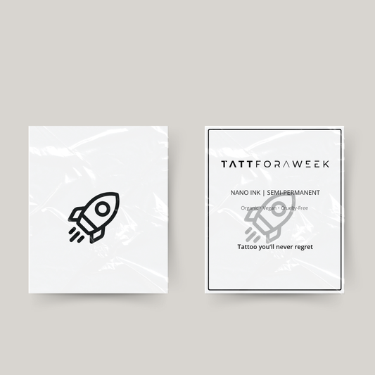 Tatuagem temporária foguete