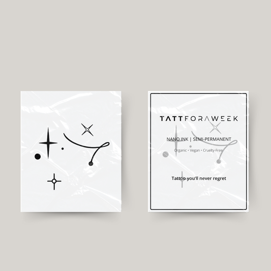 Tatuagem temporária sagitário estrelas