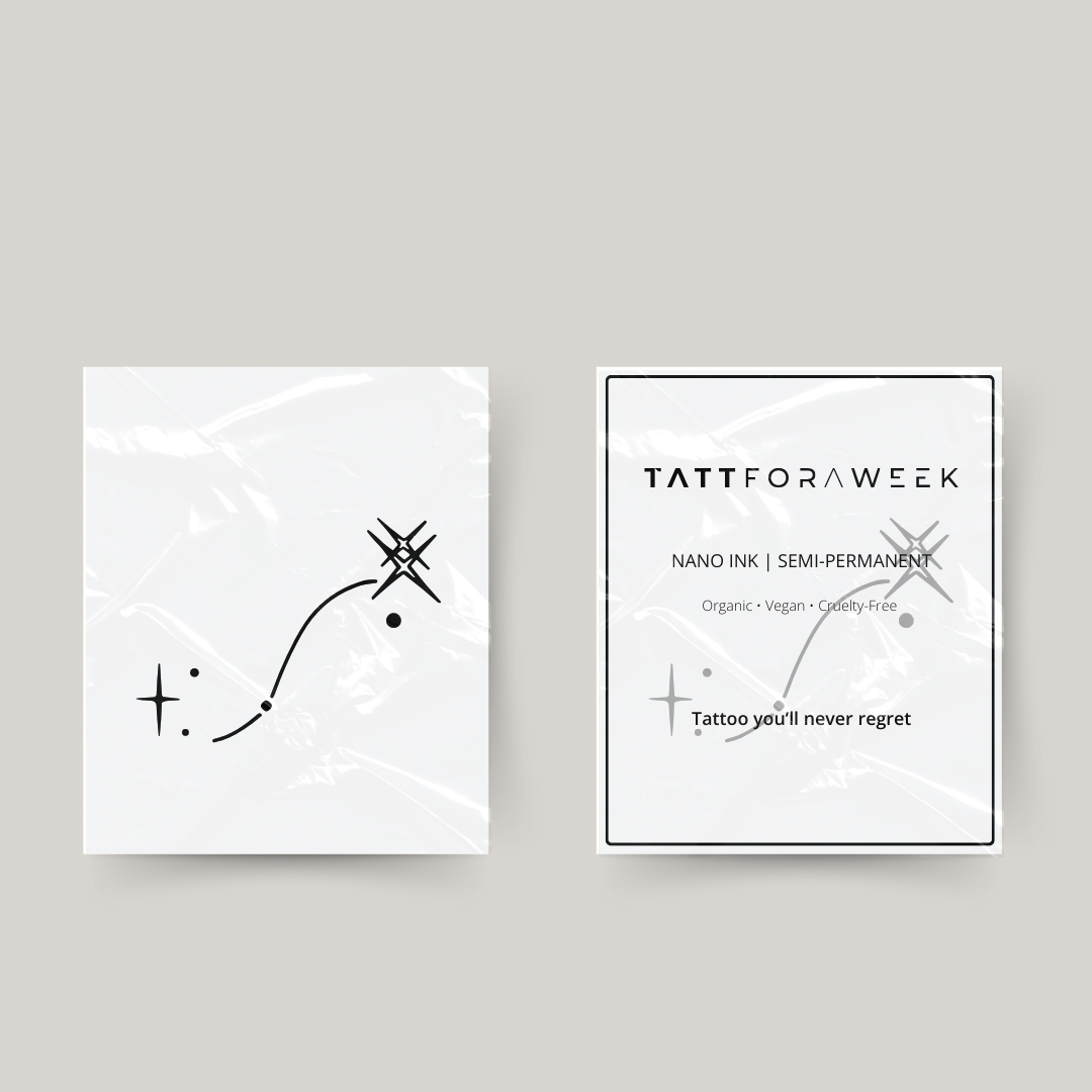 Tatuagem temporária escorpião estrelas