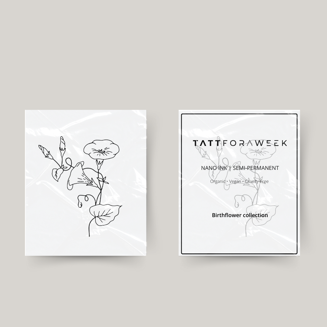 Tatuagem temporária flor de nascimento setembro