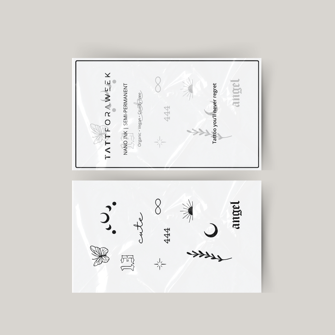 Conjunto temporário de tatuagens anjo
