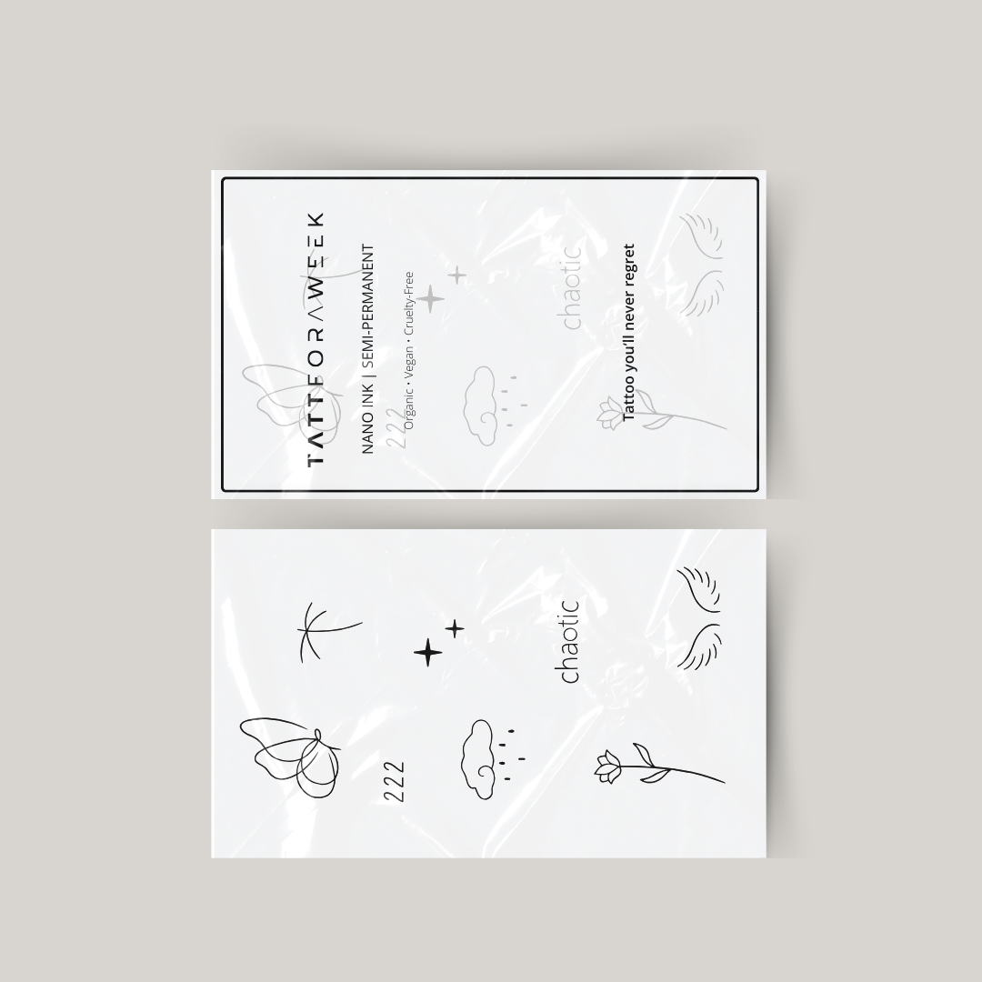 Conjunto temporário de tatuagens caótico