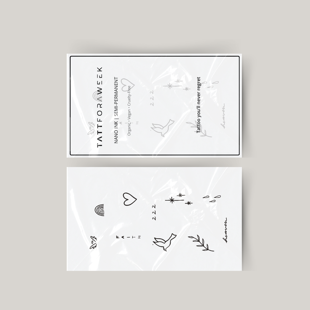 Conjunto temporário de tatuagens heaven