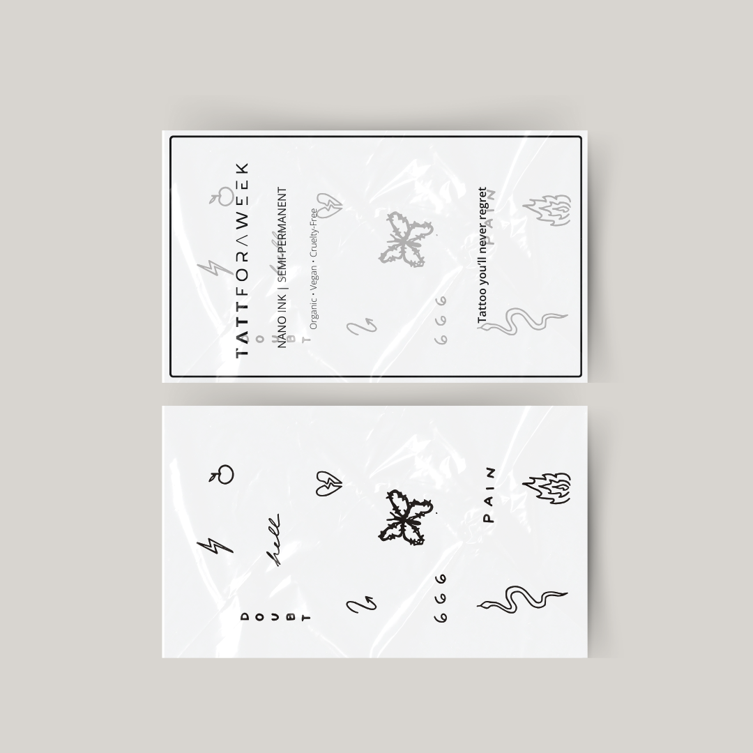 Conjunto temporário de tatuagens infernal