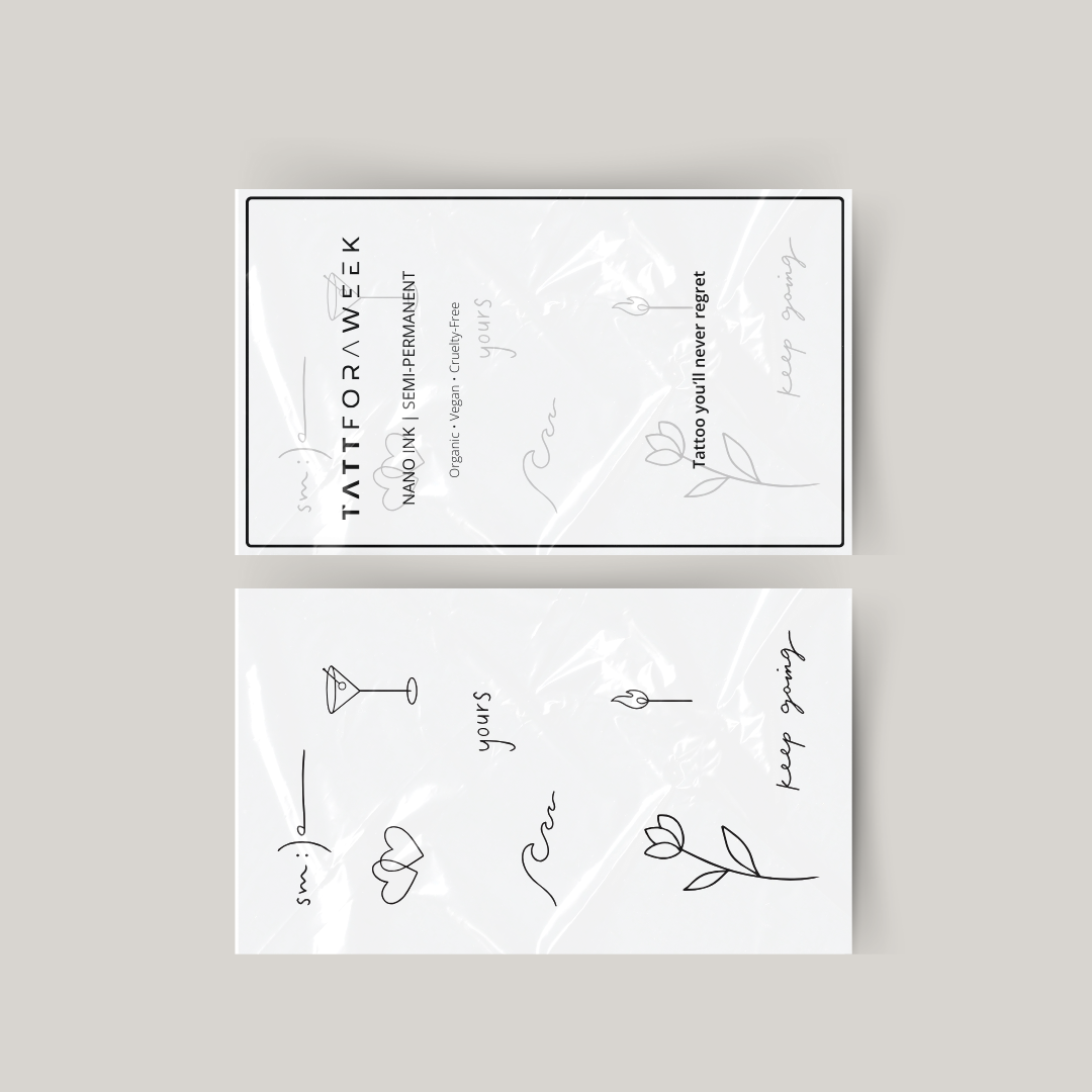 Conjunto temporário de tatuagens keep going