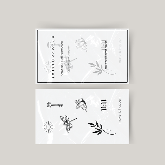 Conjunto temporário de tatuagens faça acontecer