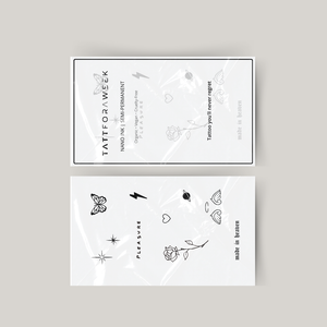Conjunto temporário de tatuagens prazer