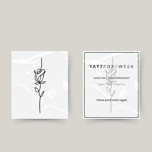 Tatuagem temporária rosa elegante