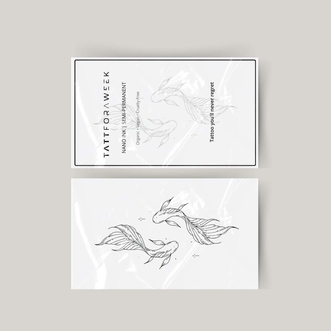 Tatuagem temporária peixes elegantes