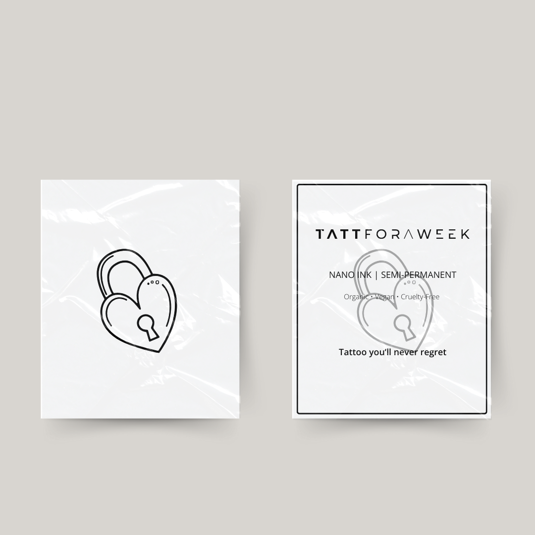 Tatuagem temporária cadeado amor