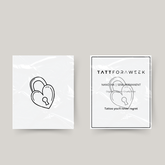 Tatuagem temporária cadeado amor