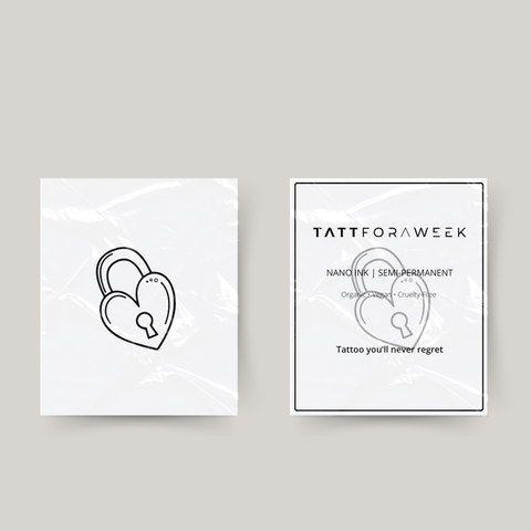 Tatuagem temporária cadeado amor