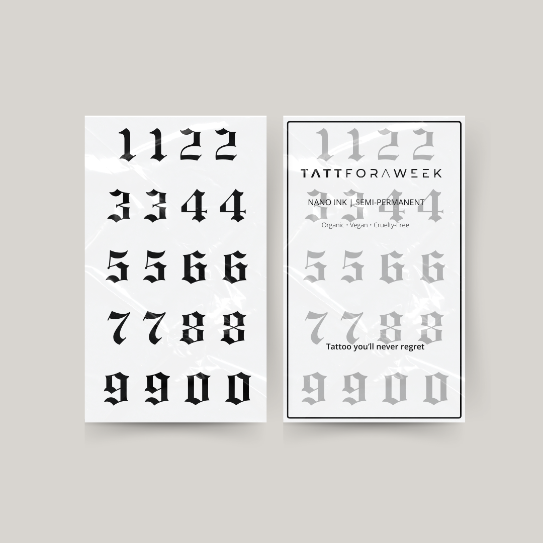 Tatuagem temporária números
