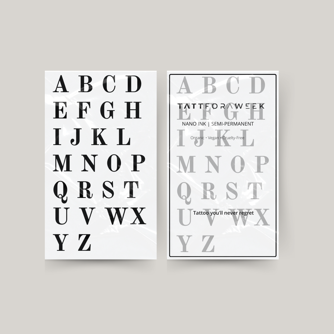 Tatuagem temporária letras
