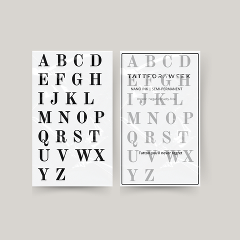 Tatuagem temporária letras