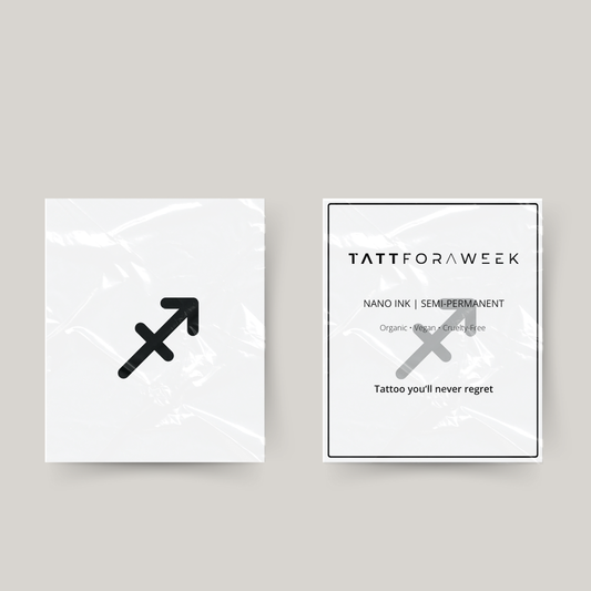 Tatuagem temporária signo do zodíaco sagitário