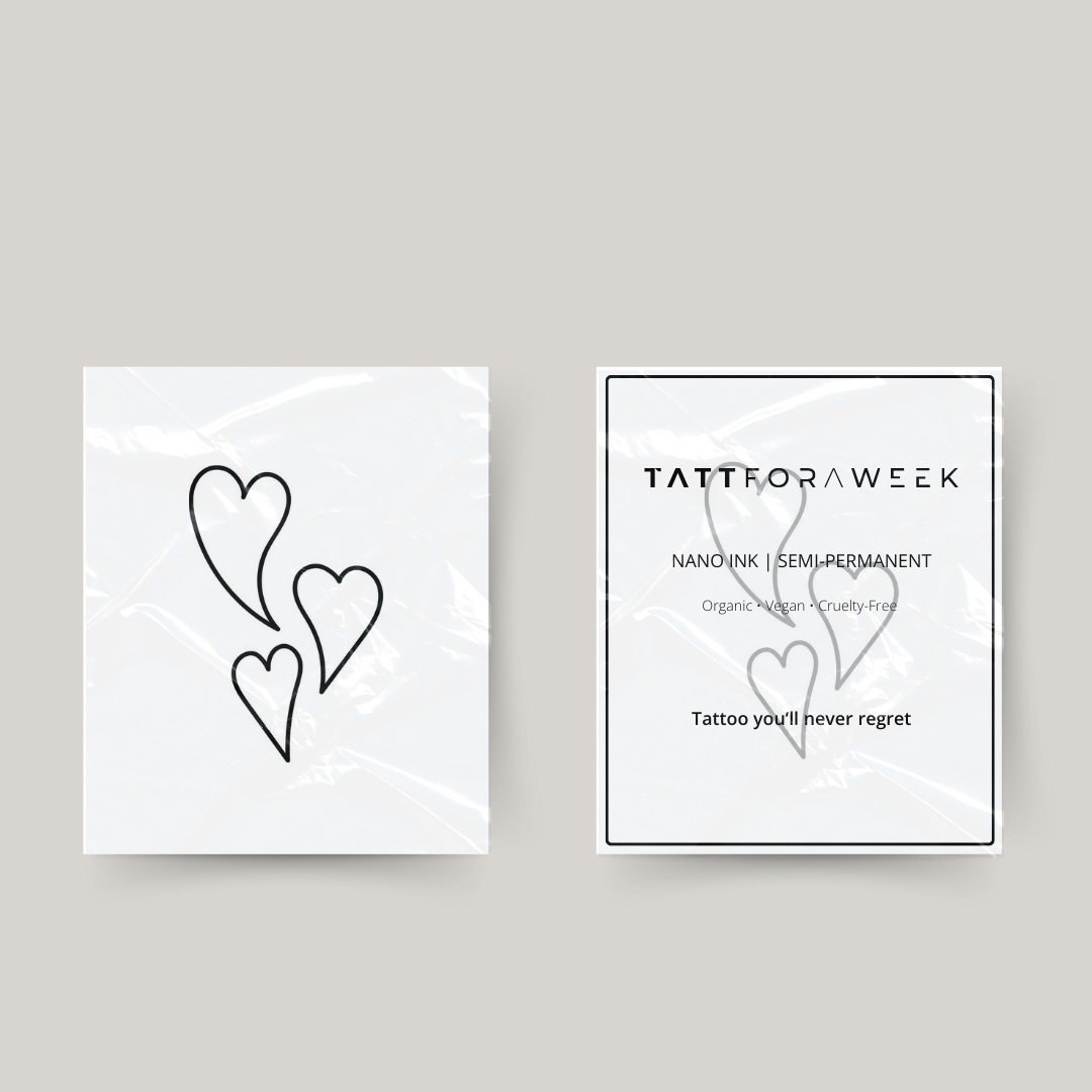 Tatuagem temporária corações ascendentes