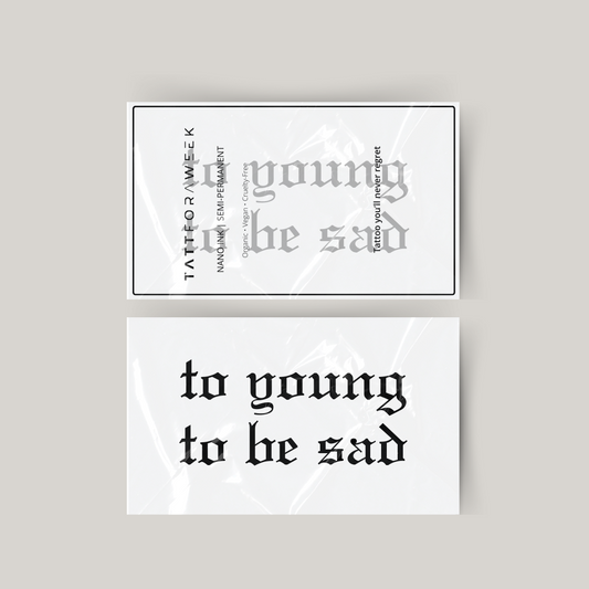 Tatuagem temporária para jovens ficarem tristes