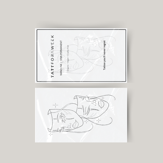 Tatuagem temporária dois rostos