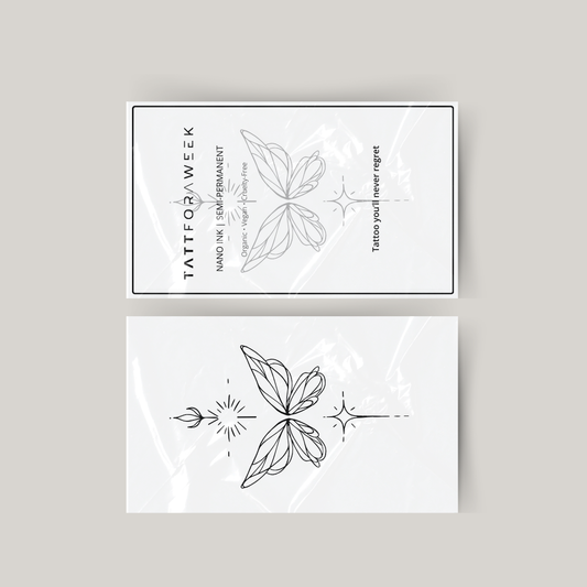 Tatuagem temporária unalome borboleta