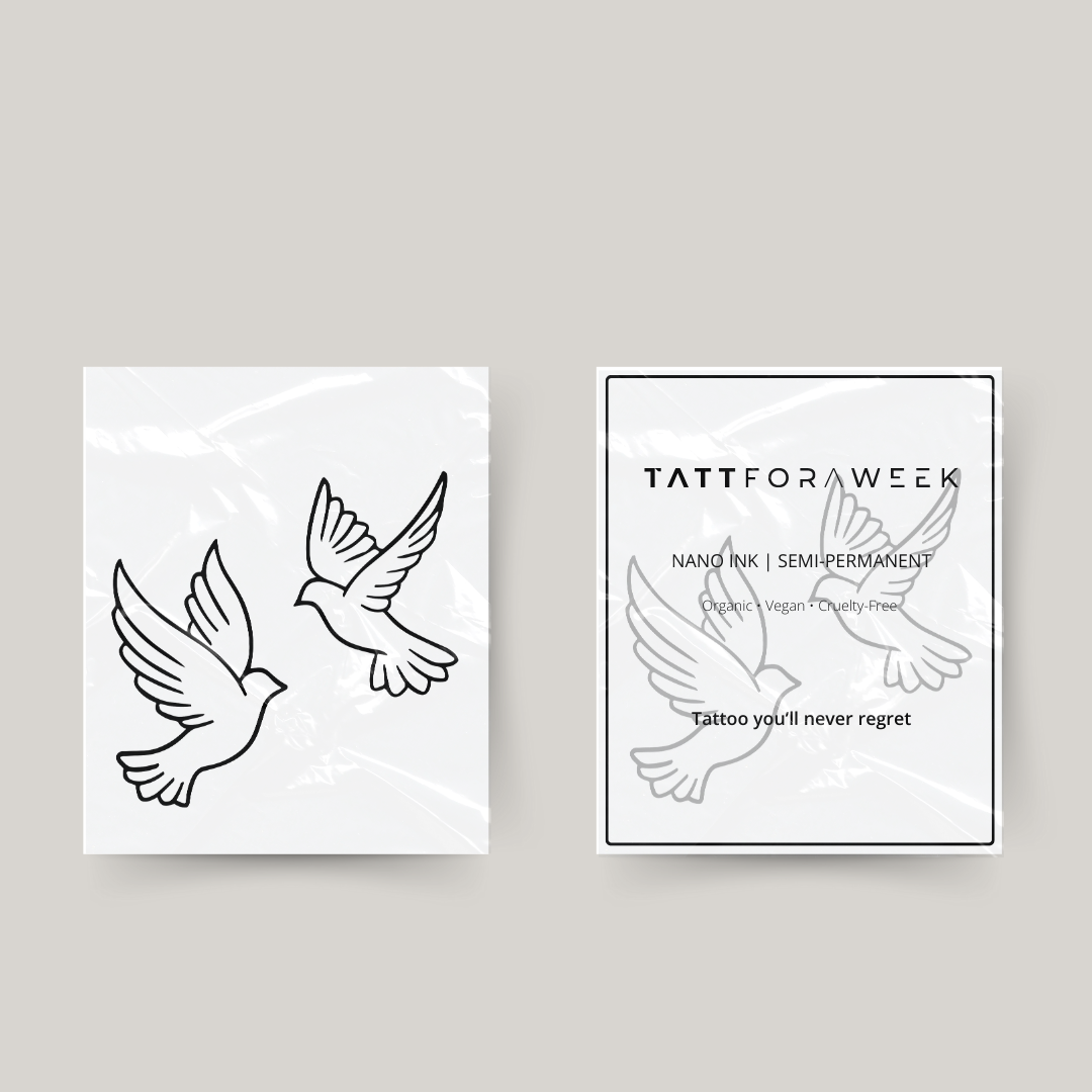 Tatuagem temporária pássaros voadores
