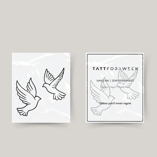Tatuagem temporária pássaros voadores